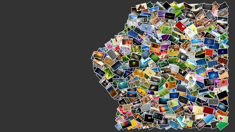 photo collage in head shape