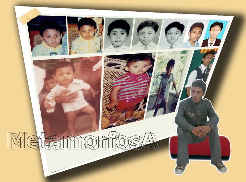 Photo collage of personal growth