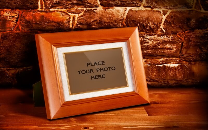 Photo Frame on Wood