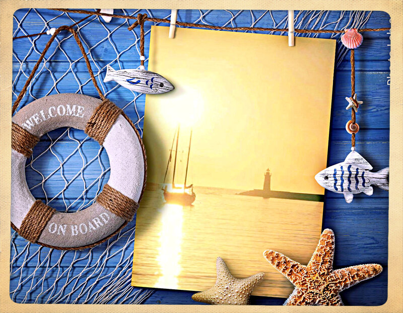 Photo Frame with Nautical Decor