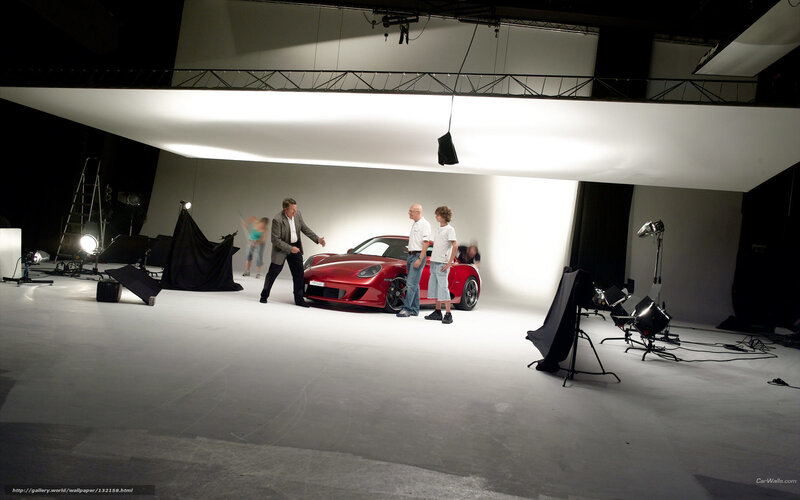 Photo shoot of red sports car
