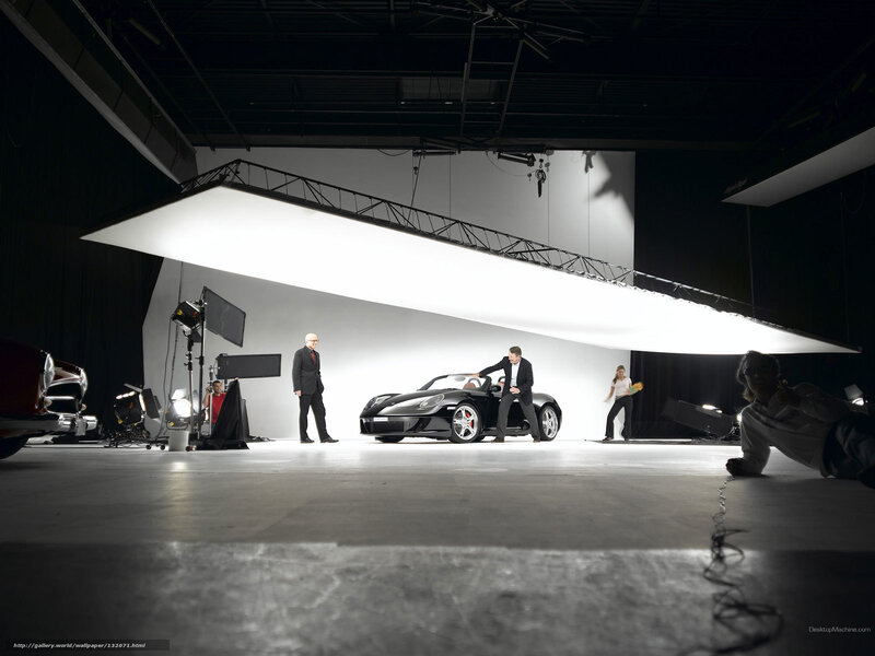 Photo shoot with sports car