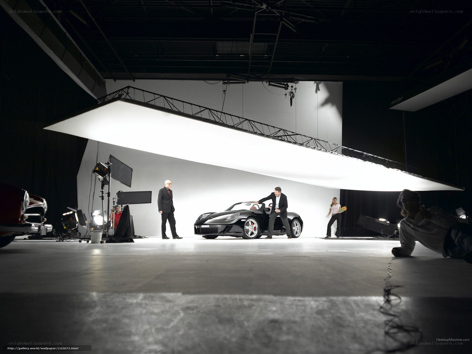Photo shoot with sports car