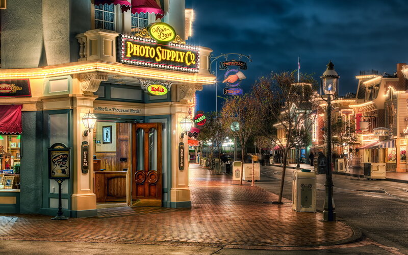 Photo Supply Store at Night