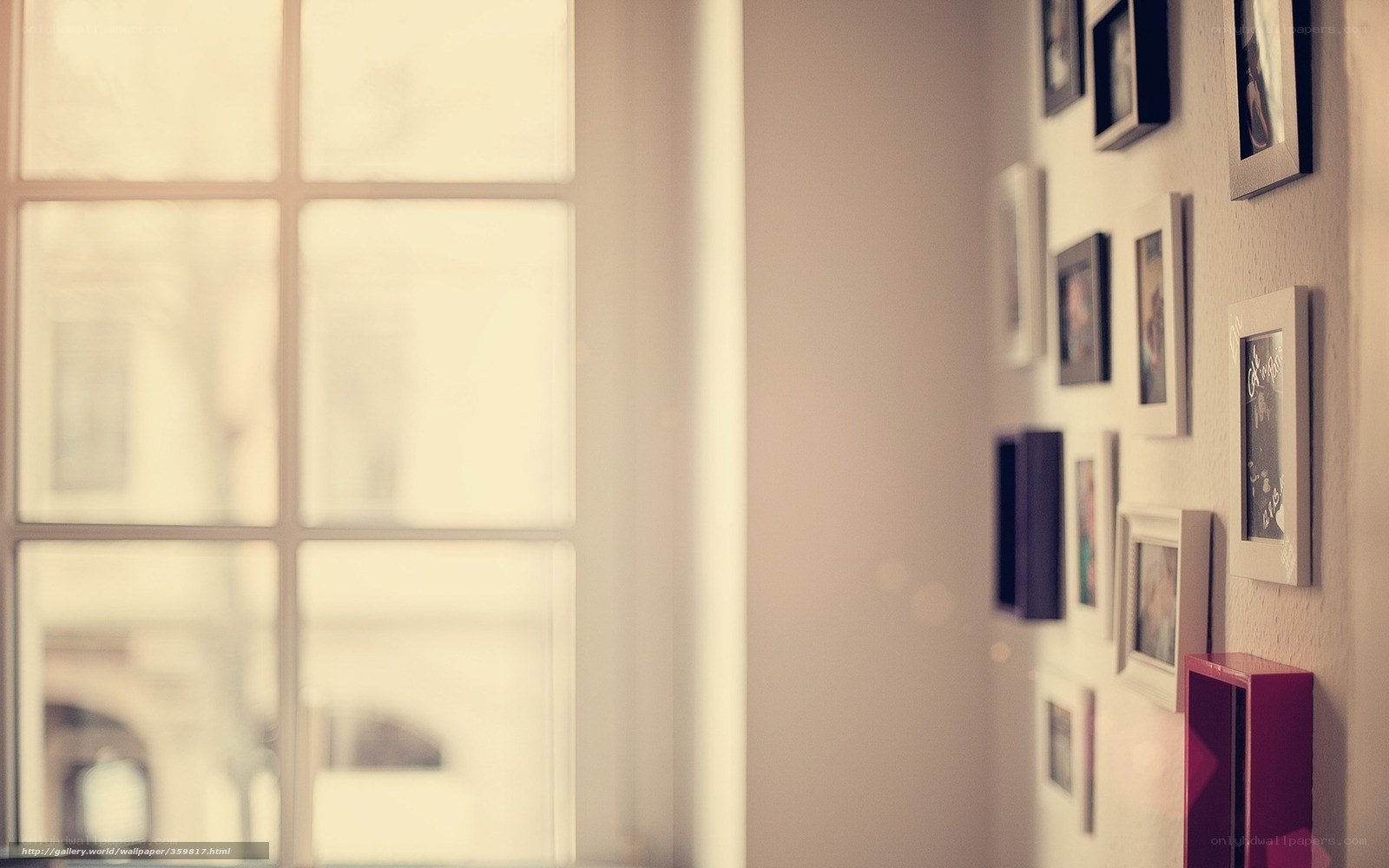 photo wall by the window