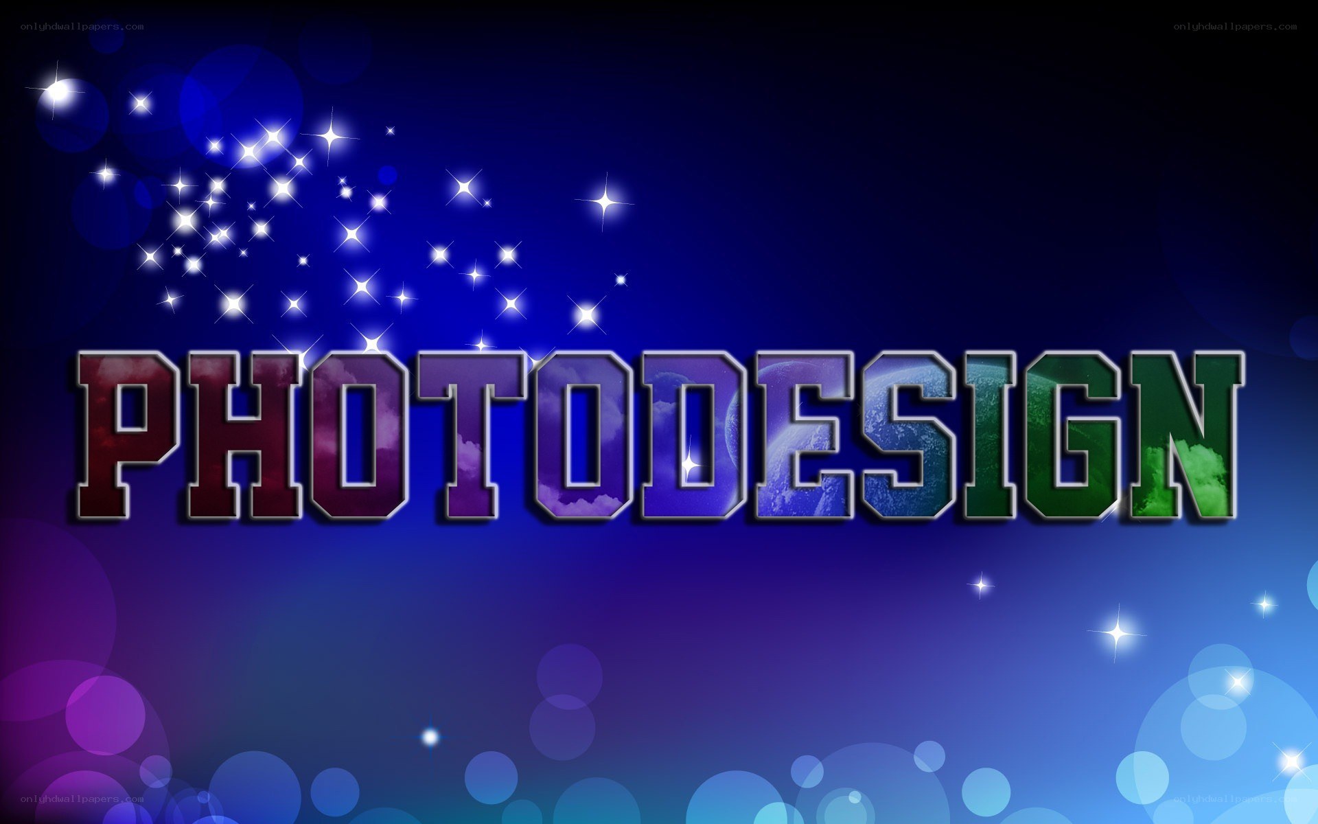Photodesign logo with stars