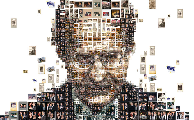 Photograph mosaic of a man