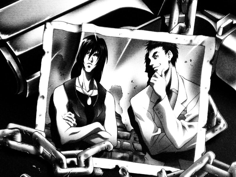 photograph of two characters