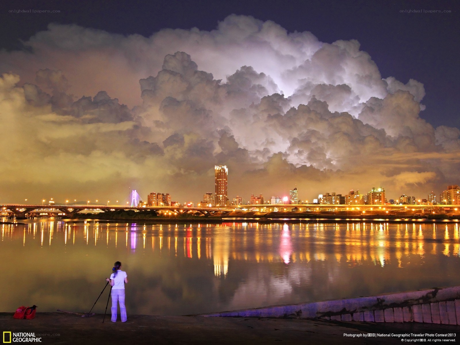 Photographer captures storm over city