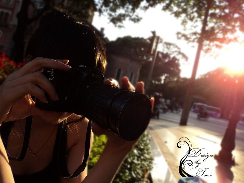 Photographer capturing sunset