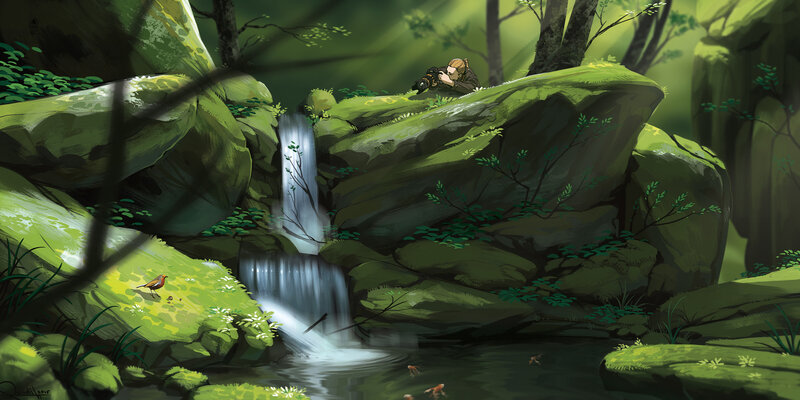 Photographer in Forest — Green