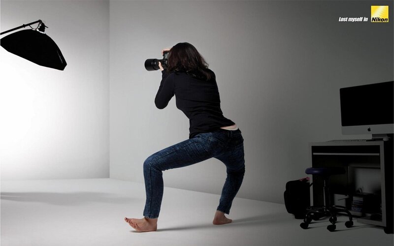 Photographer in studio