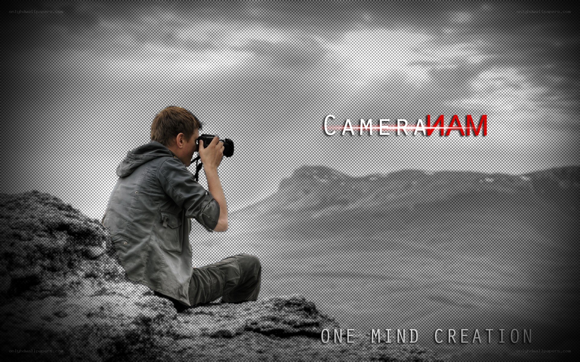 photographer on a cliff
