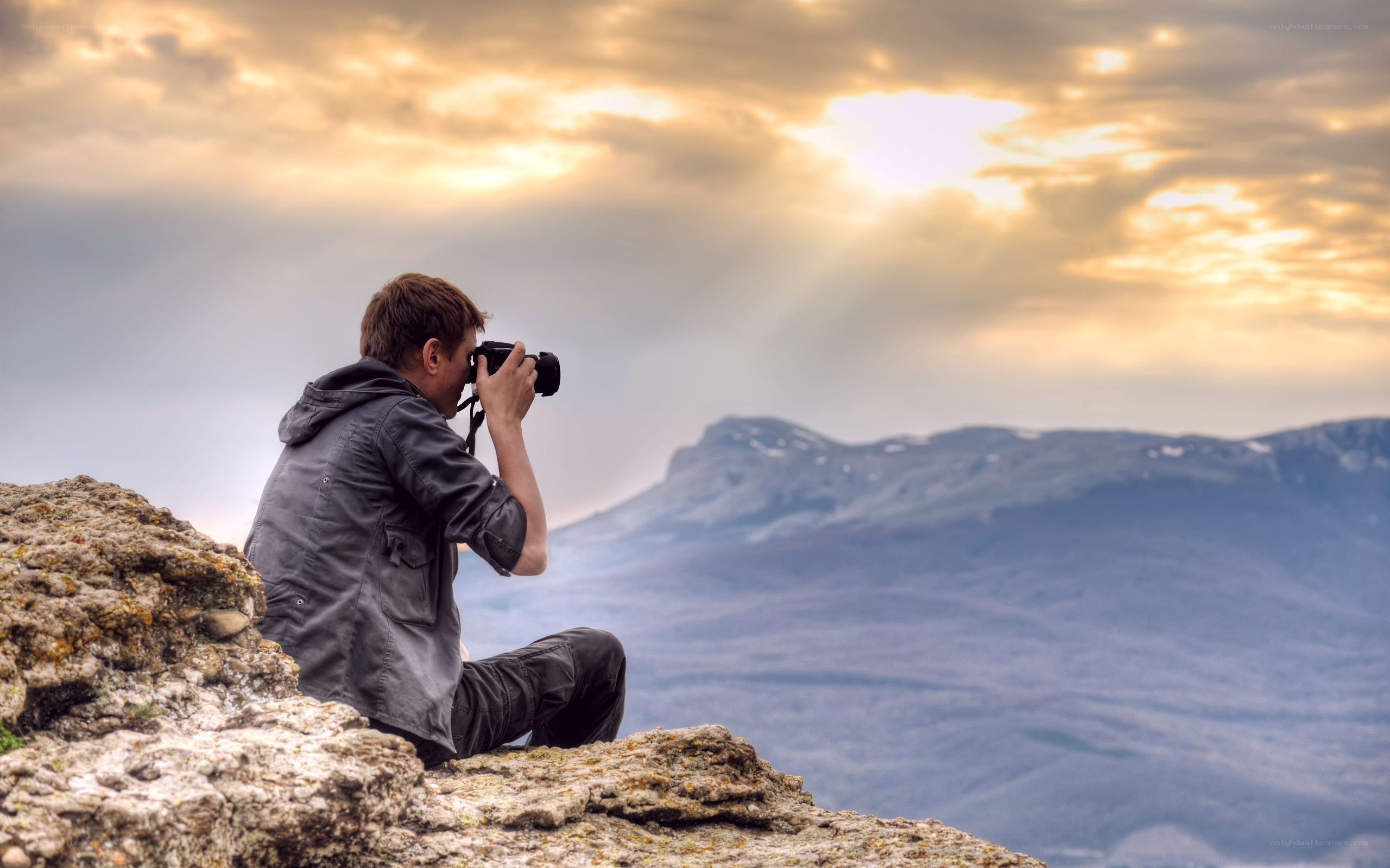 Photographer on a mountain