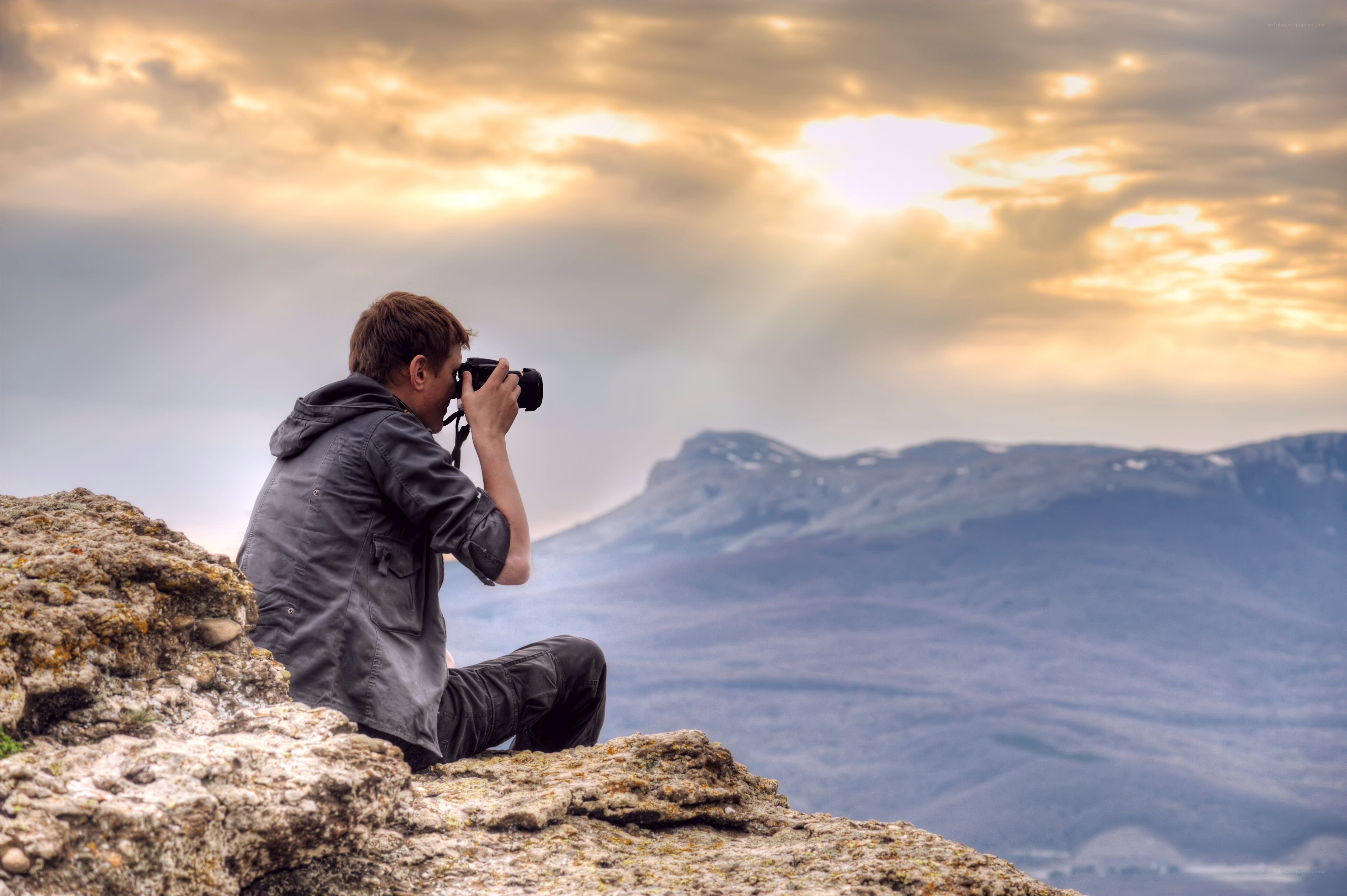 Photographer on a mountain