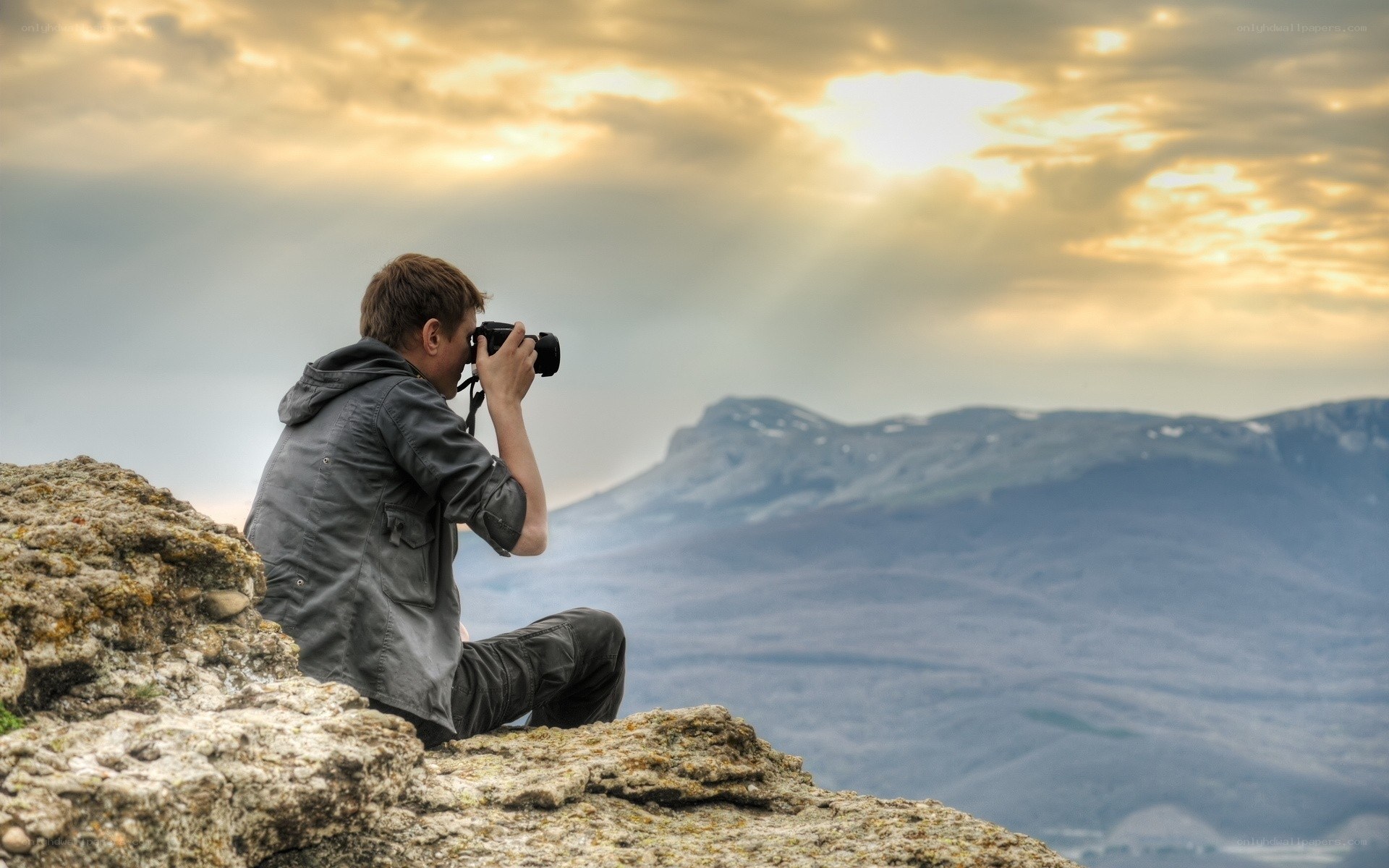 Photographer on a mountain
