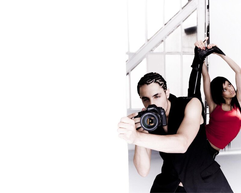 Photographer with dancers