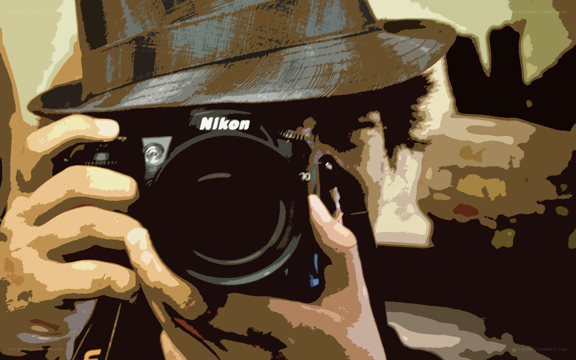Photographer with Nikon camera