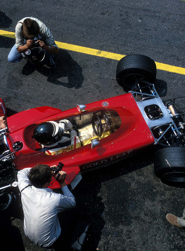 Photographers at a race track