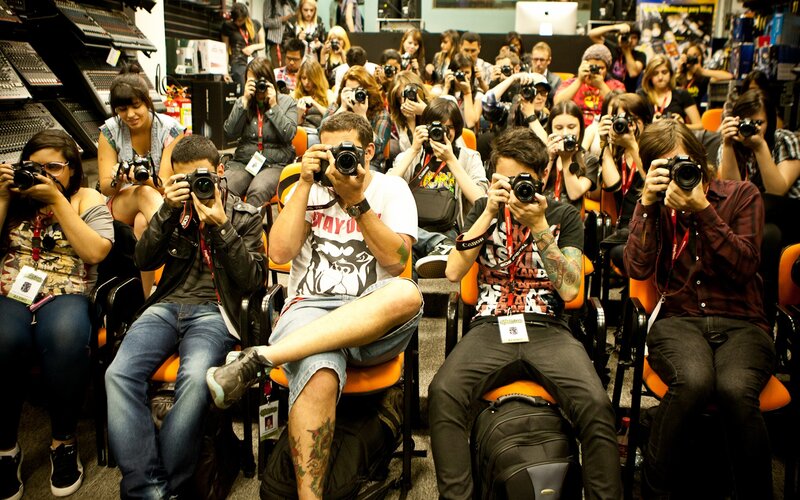 Photographers at an event
