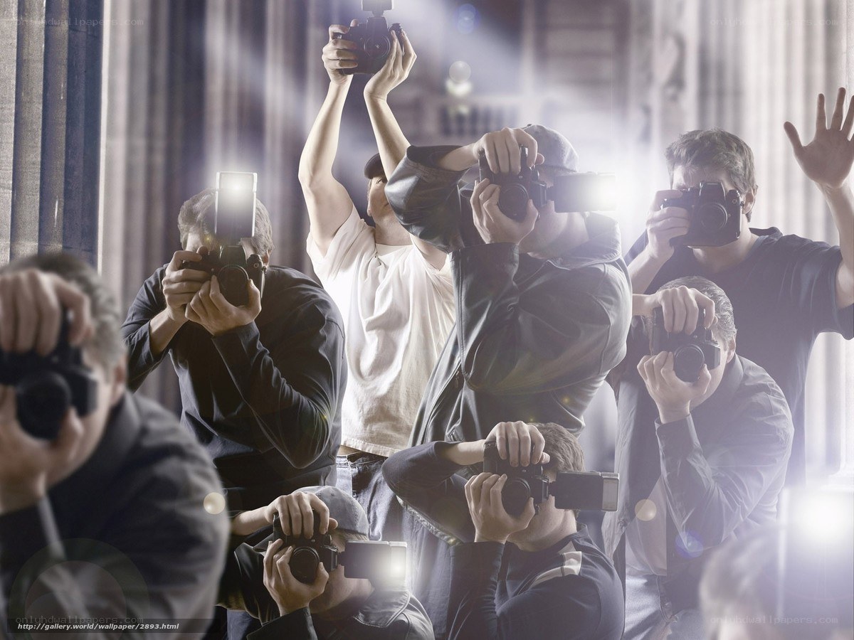 Photographers with cameras