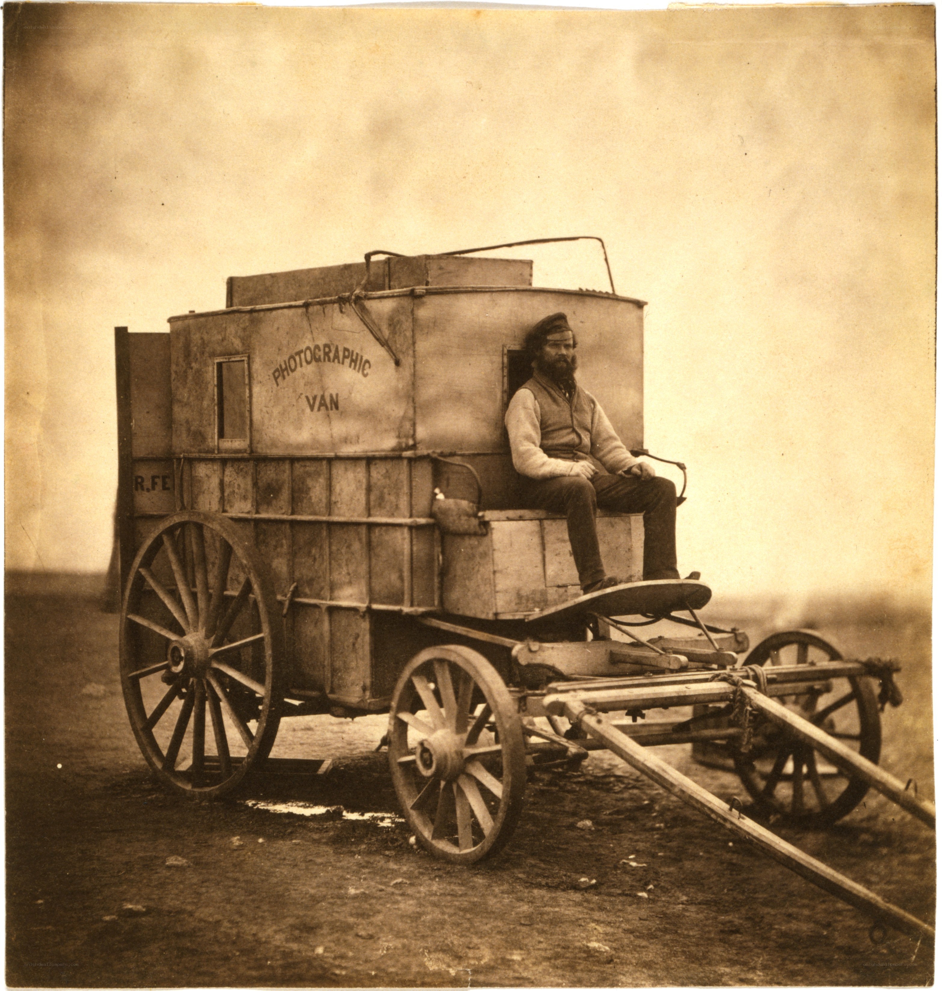 Photographic van with driver