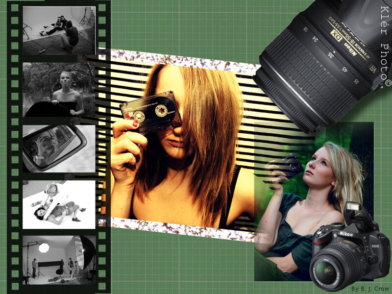 Photography collage with cameras