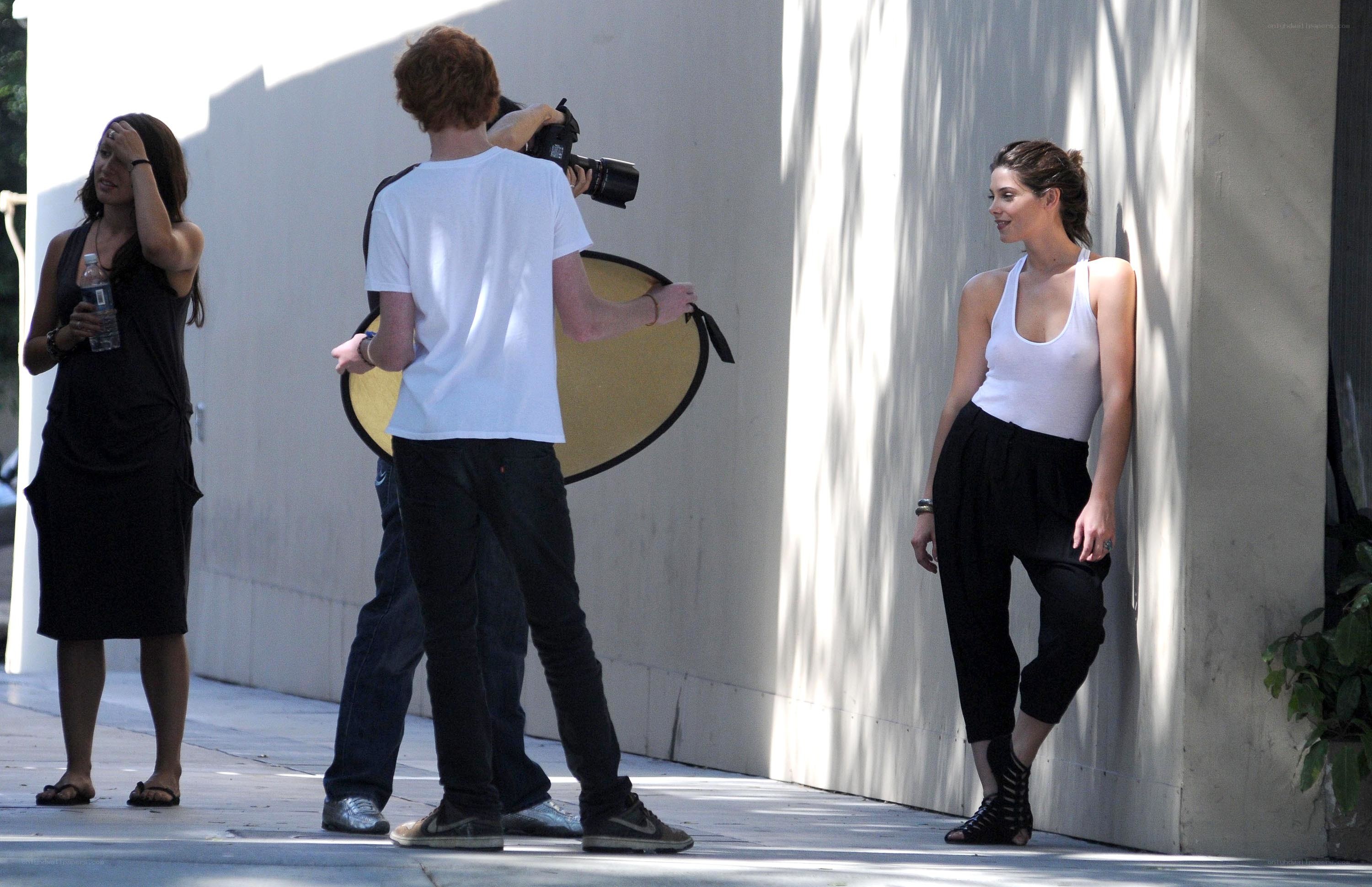 Photography shoot on set