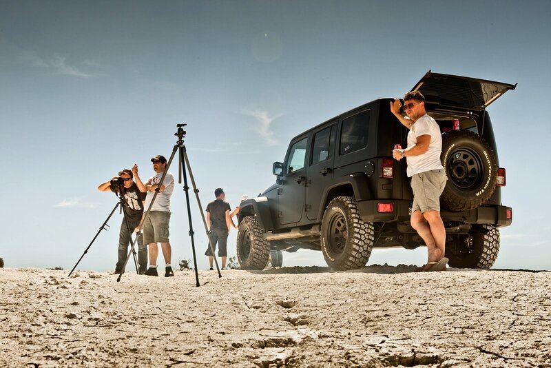 Photography shoot with Jeep