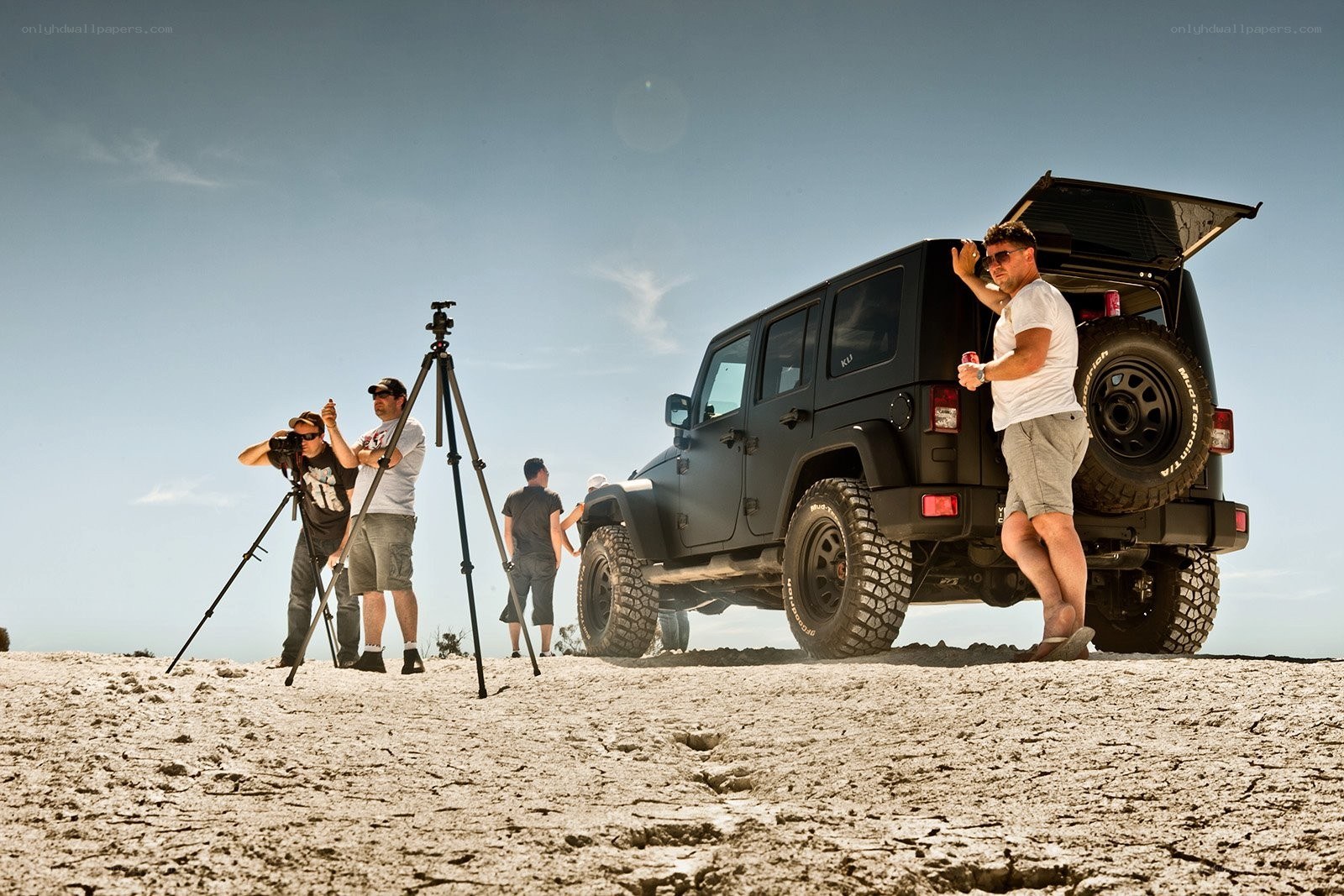 Photography shoot with Jeep