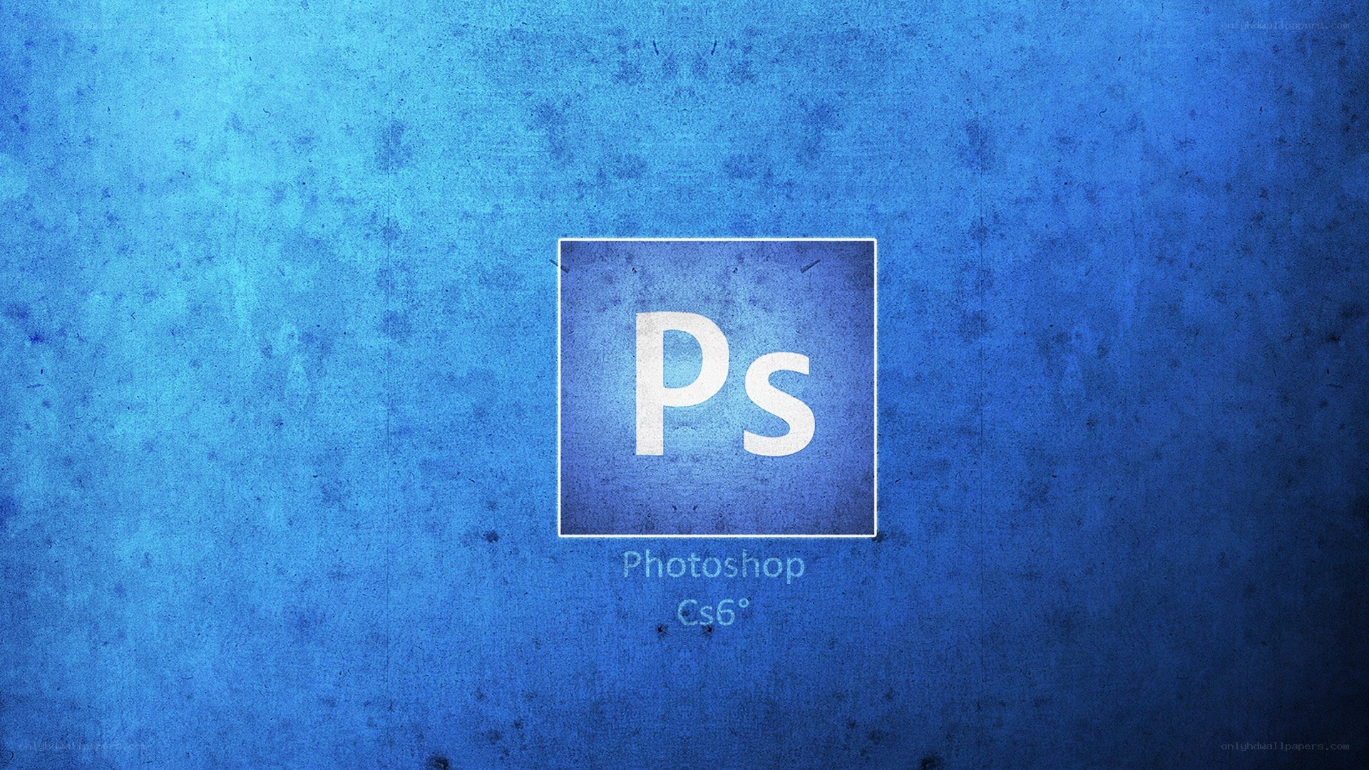 Photoshop Cs6 logo on blue