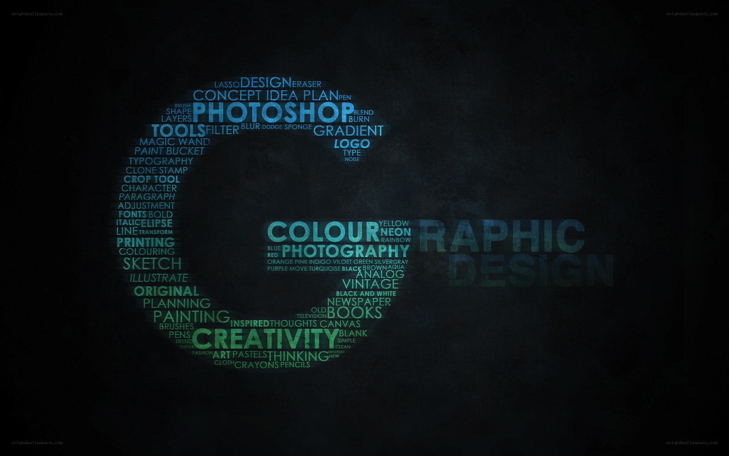 Photoshop design word cloud