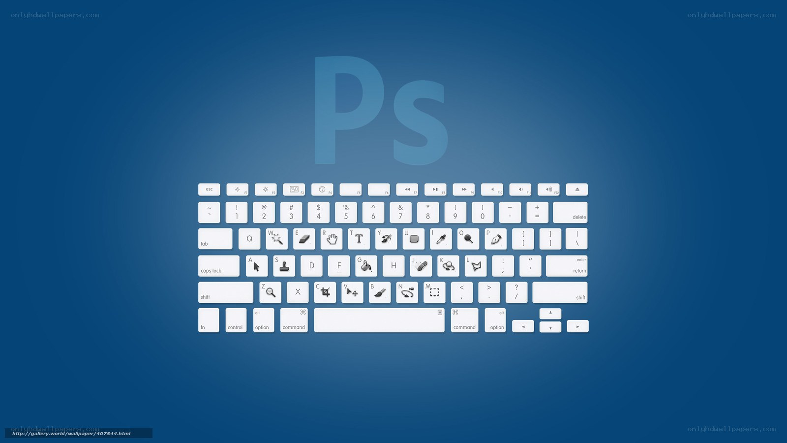 Photoshop keyboard layout