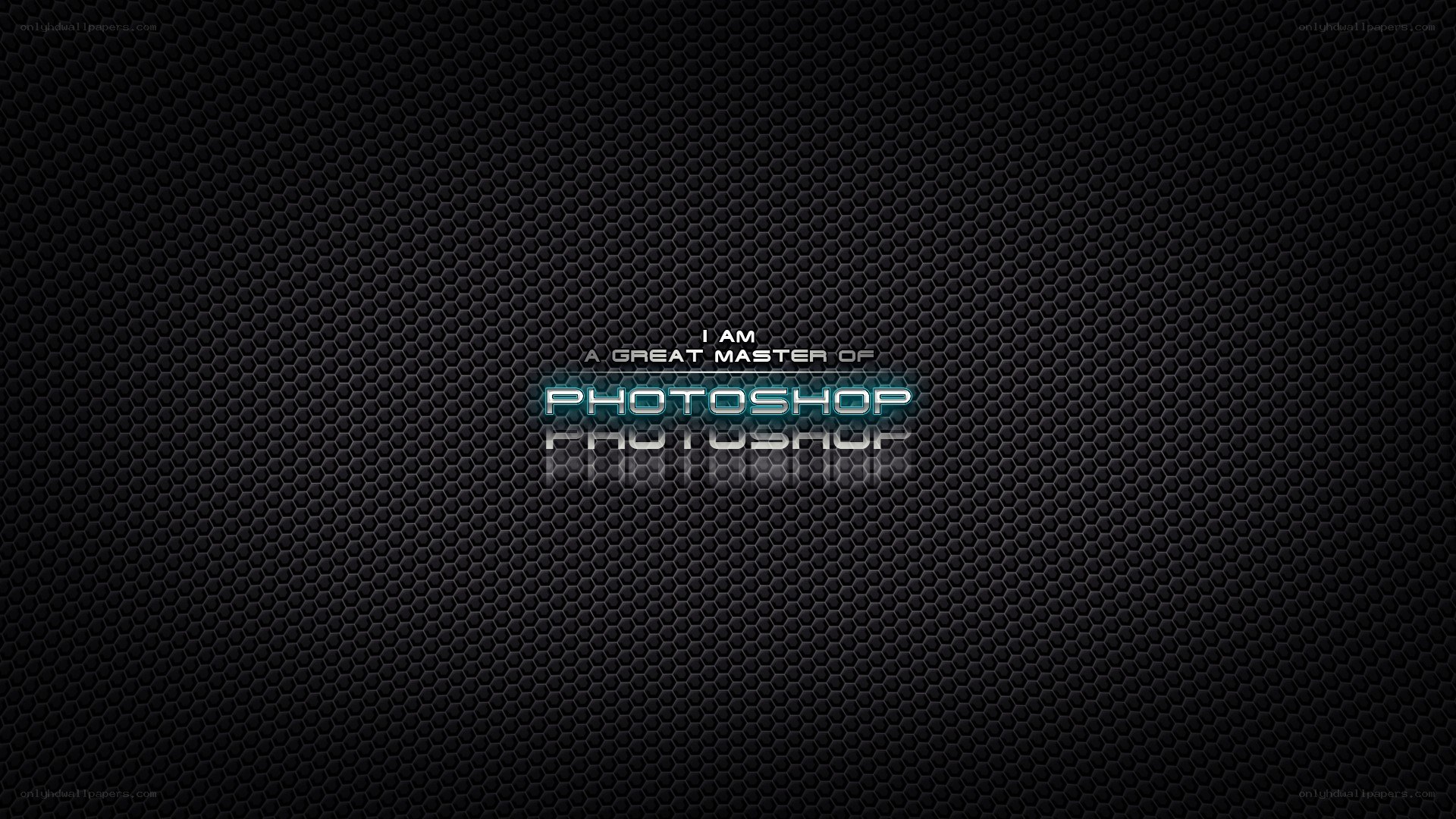 Photoshop mastery text on dark background