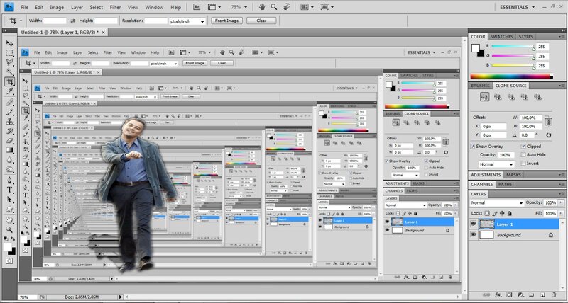 Photoshop with man image