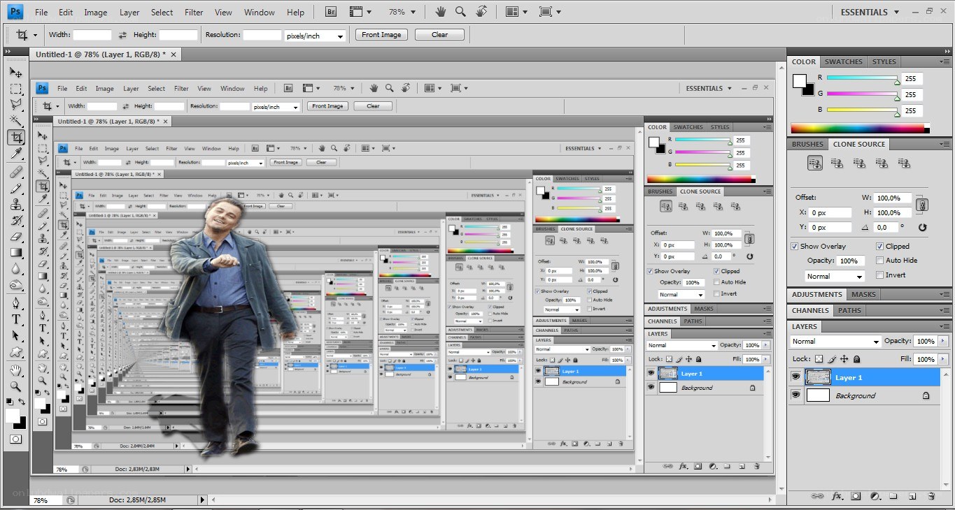 Photoshop with man image
