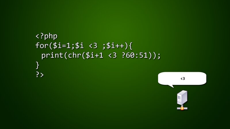 PHP Code on Green Background