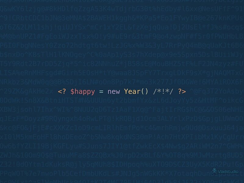 PHP Code Snippet — Blue, Technical, Digital Art