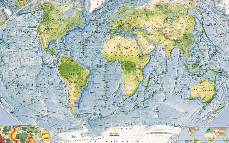 physical world map