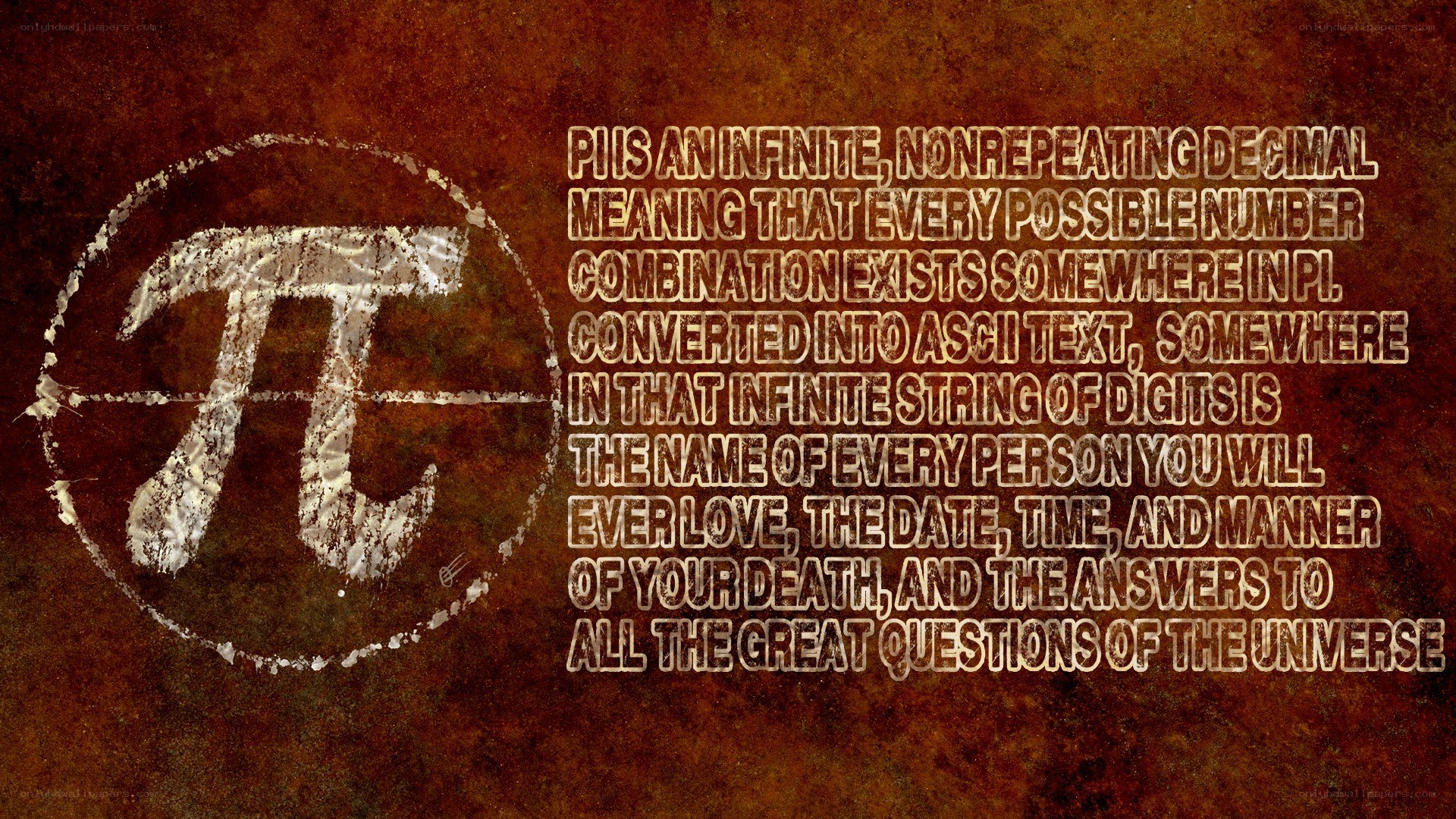 Pi and the universe