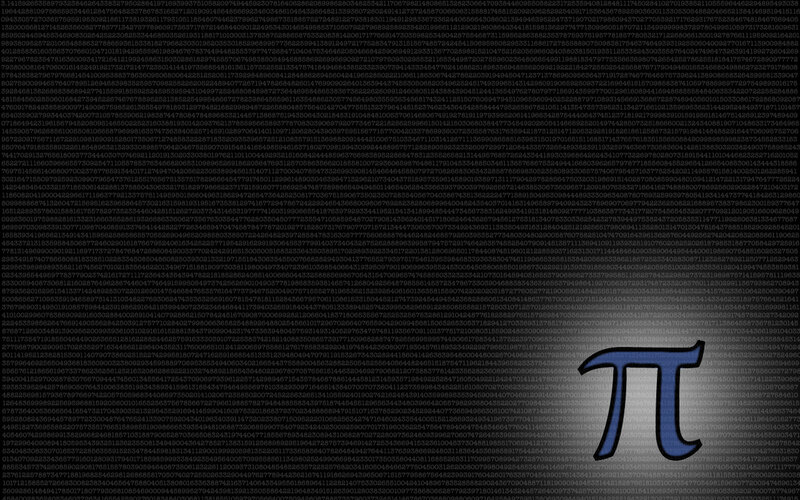 Pi number digits background