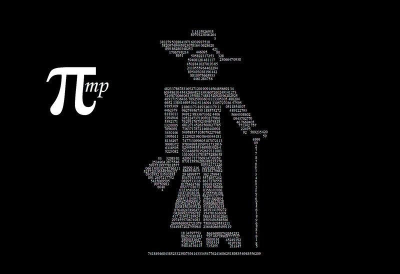 Pi number digits display