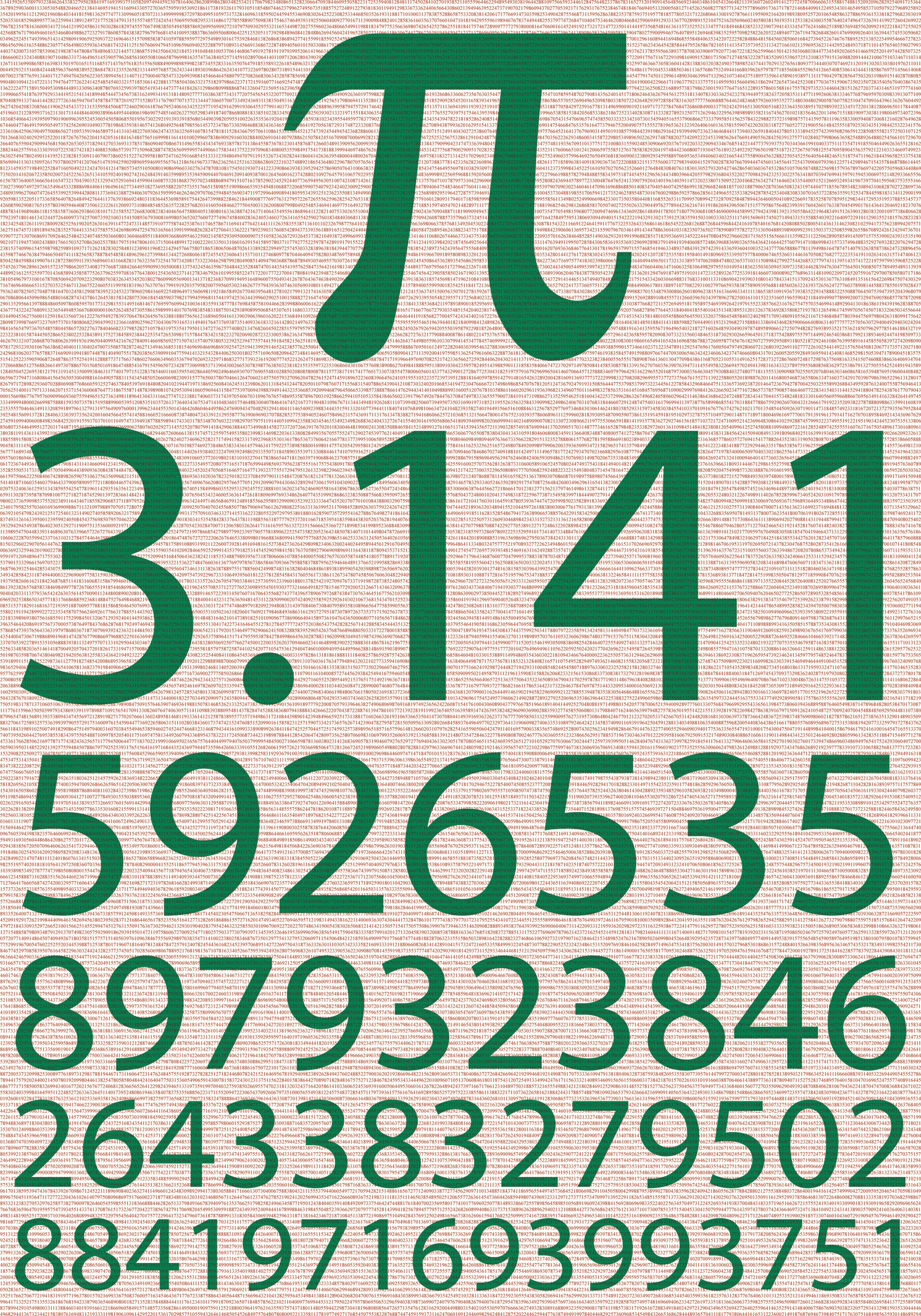 Pi number digits visualization