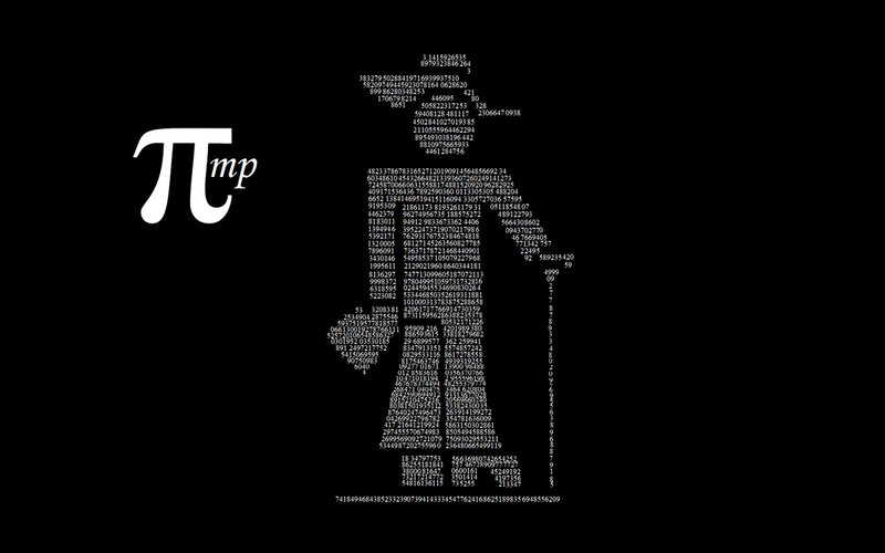 Pi Symbol Made of Numbers