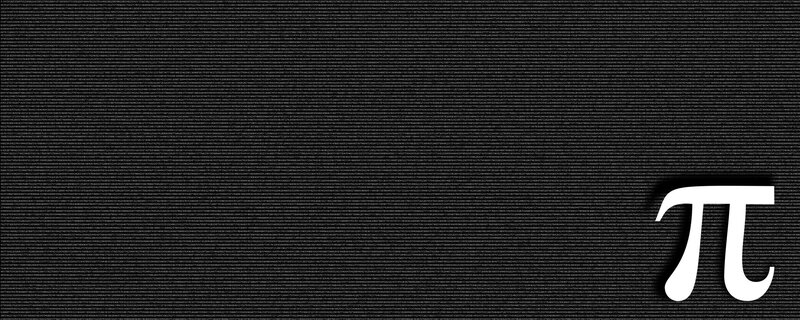 Pi symbol on digital background