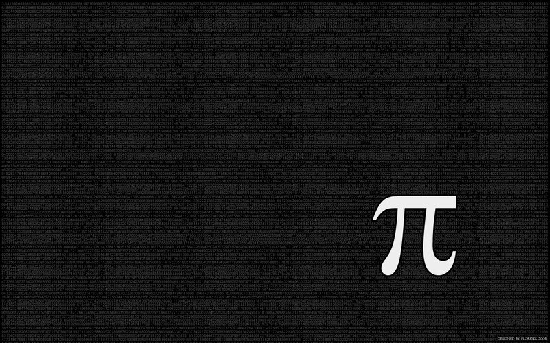 Pi Symbol on Numbers — Black