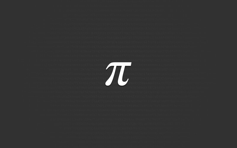 Pi Symbol on Numbers — White