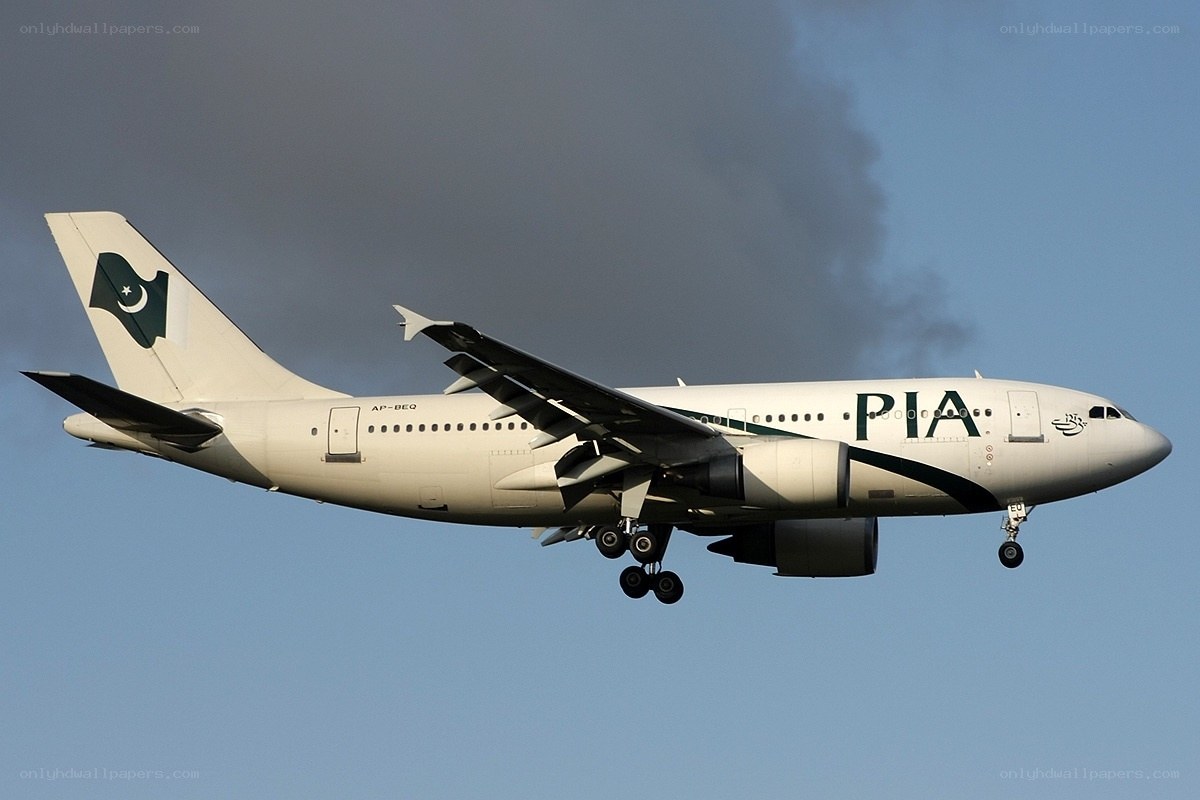 PIA airplane in flight