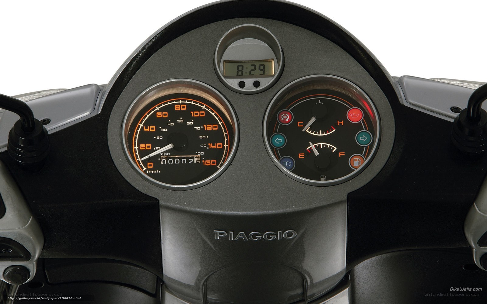 Piaggio scooter dashboard