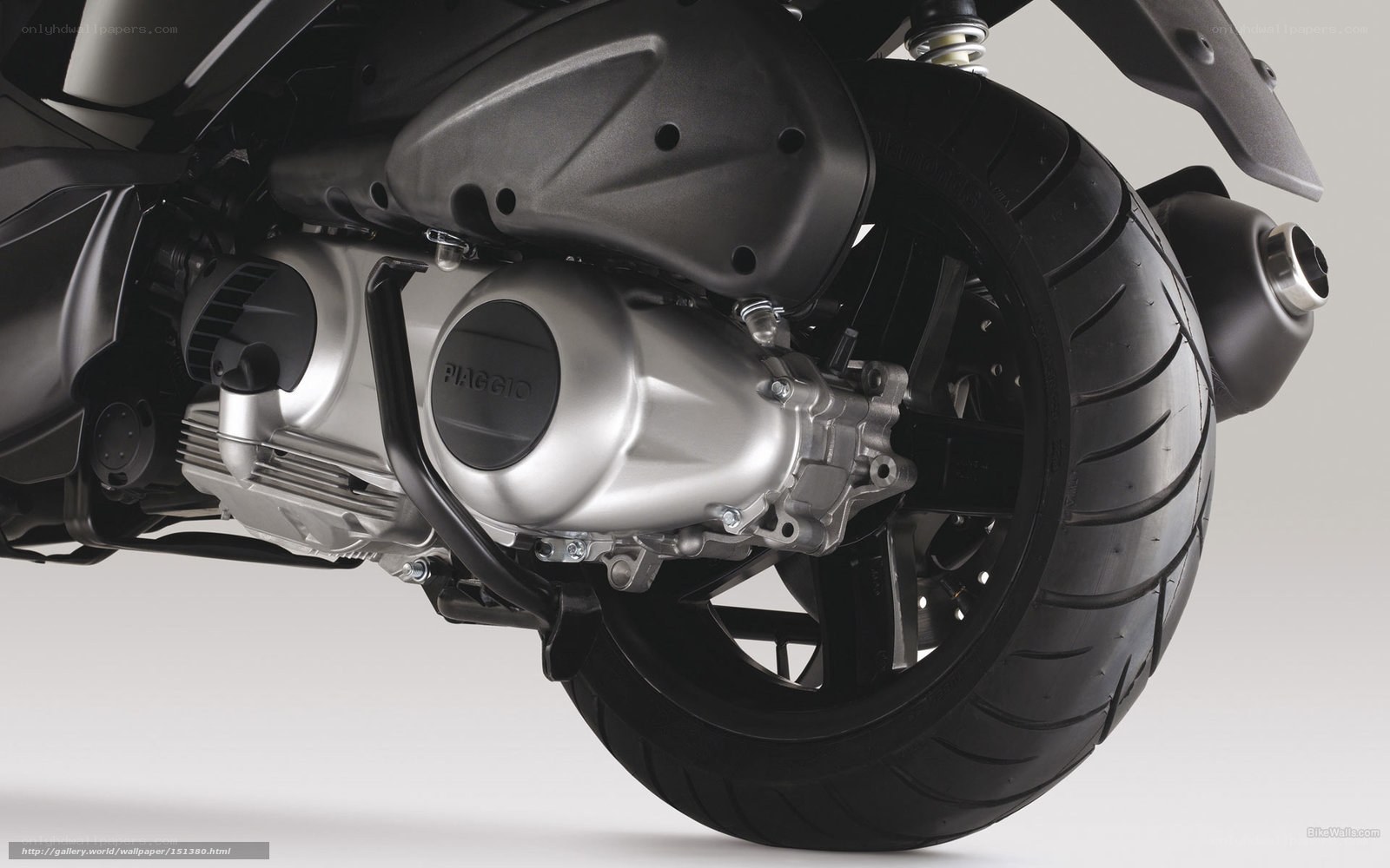 Piaggio scooter engine close-up